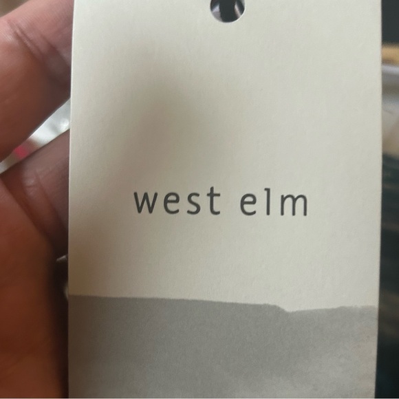 NWT West Elm Art Deco Pillow.  Blue, Gold, Red with White Background. Metallic - Picture 8 of 15